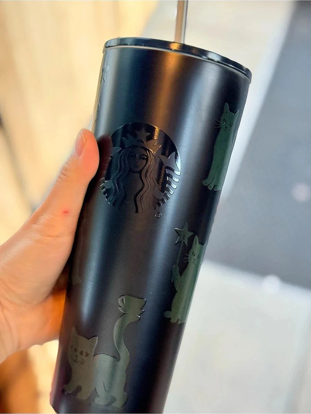 Glow in dark cats tumbler Starbucks’s Halloween 2026